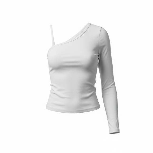 ASOS Asymmetrical Long Sleeve Tops - Black and White - Picture 3 of 5